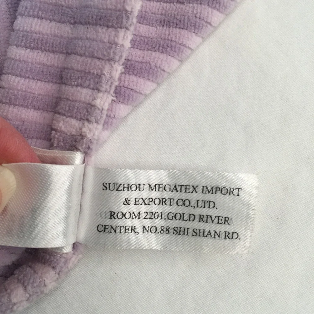 Purple Ribbed‎ Lamb Lovey Security Blanket 13